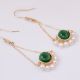 Jadeite Peral Dangle Earrings