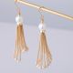 Pearl Tassel Drop Earrings